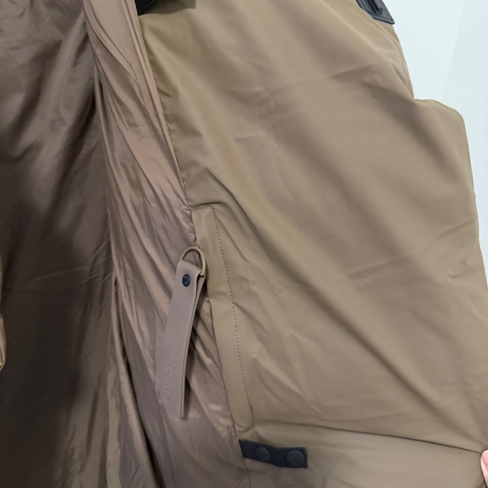 Rains Long Puffer Coat in Brown - Picture 11 of 16